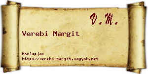 Verebi Margit névjegykártya